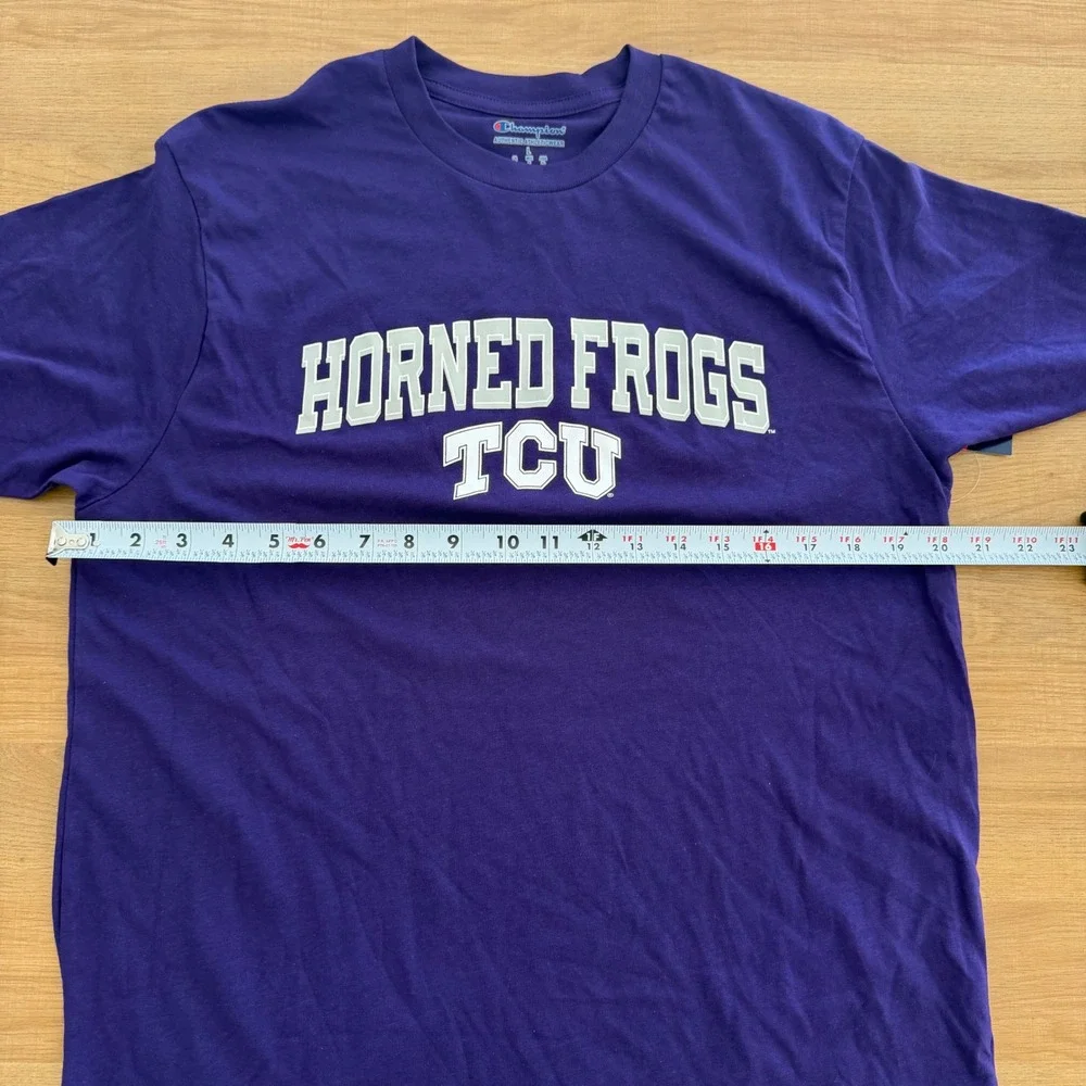 Champion TCU Horned Frogs Purple T-Shirt Mens Large NCAA College AH6421 NEW - Picture 7 of 9